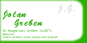 jolan greben business card